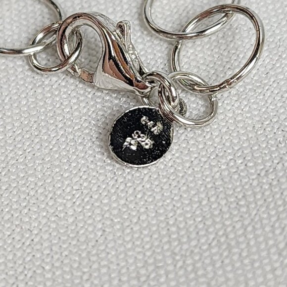 925 Sterling Silver Red Brown Natural Stone Chain Necklace - Picture 5 of 7